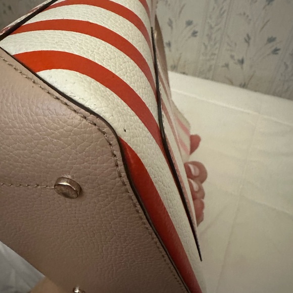 Kate Spade Striped Pink and Red Bucket Bag - Picture 9 of 16